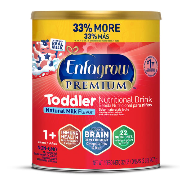 Baby Food & Formula Enfagrow® Toddler Nutritional Drink, Omega-3 DHA for Brain Support, Powder Can hero