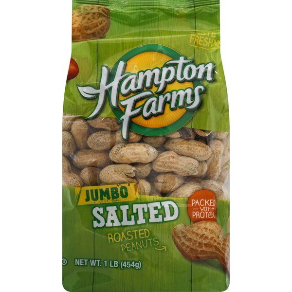 Other Produce Hampton Farms Peanuts, Salted, Roasted, Jumbo hero