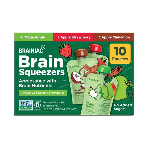 Canned Fruit & Applesauce Brainiac Brain Squeezers, Variety Pack hero