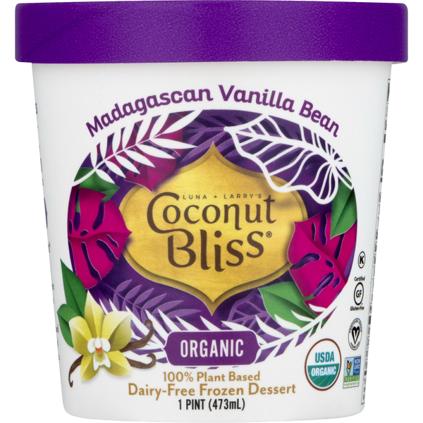 Ice Cream & Ice Coconut Bliss Frozen Dessert, Dairy-Free, Organic, Madagascan Vanilla Bean hero