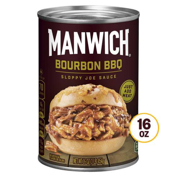 Canned Fruit & Applesauce Manwich Sloppy Joe Sauce Bourbon BBQ Flavor Canned Sauce hero