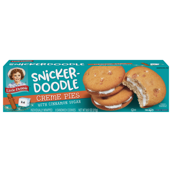 Tortillas & Flat Bread Little Debbie Sandwich Cookies, Creme Pies, Snicker-Doodle hero