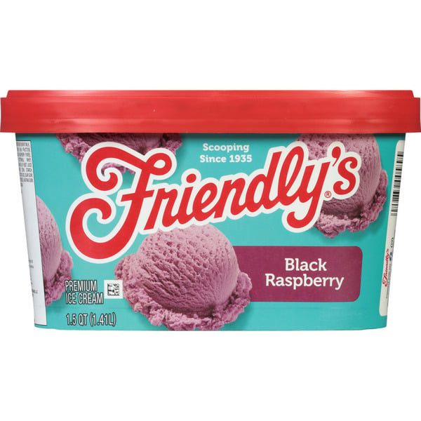 Ice Cream & Toppings Friendly's Rich And Creamy Black Raspberry Premium Ice Cream 1.5 Quart hero