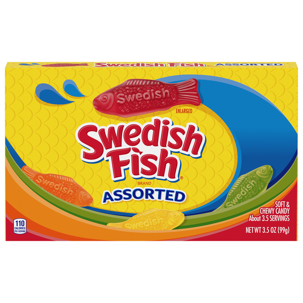 Candy & Chocolate Swedish Fish Candy, Assorted, Soft & Chewy hero