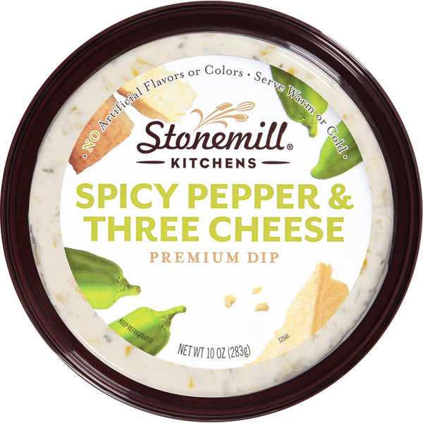 Fresh Dips & Tapenades Stonemill Spicy Pepper & Three Cheese Premium Dip hero