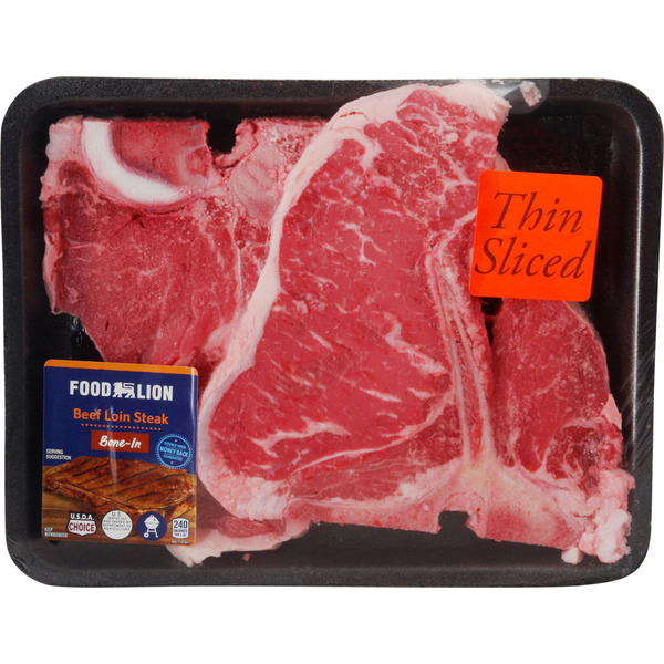 Fresh Beef, Lamb, Veal Food Lion Beef T-Bone Steak Thin Cut hero