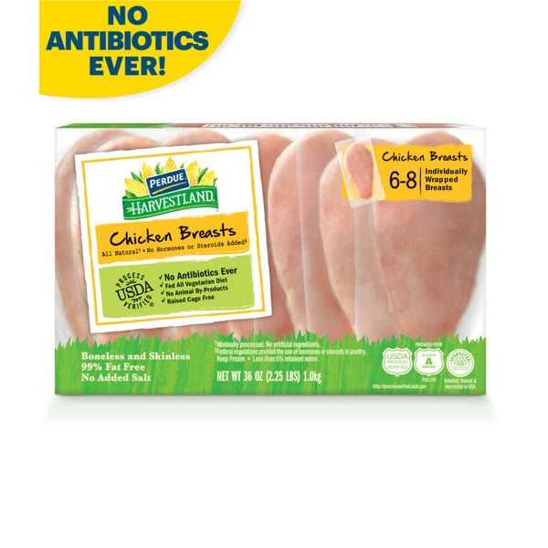 Poultry and Turkey Perdue Individually Wrapped Boneless Skinless Chicken Breasts Box hero