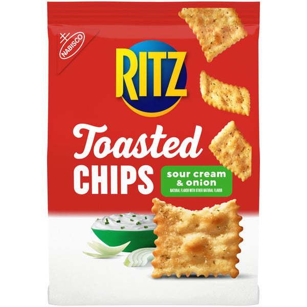 Chips & Pretzels Ritz Toasted Chips Sour Cream And Onion Crackers hero