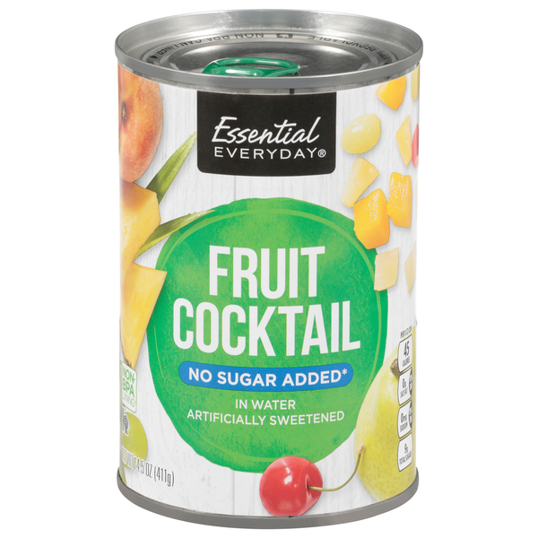 Canned Fruit & Applesauce Essential Everyday Fruit Cocktail, in Water, No Sugar Added hero