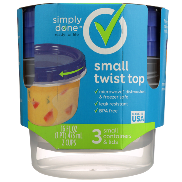 Food Storage Simply Done Small Twist Top Containers hero