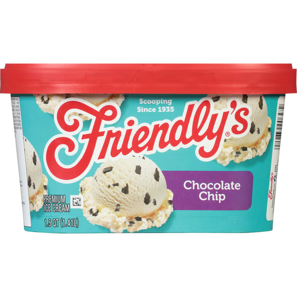 Ice Cream & Toppings Friendly's Rich And Creamy Chocolate Chip Premium Ice Cream 1.5 Quart hero