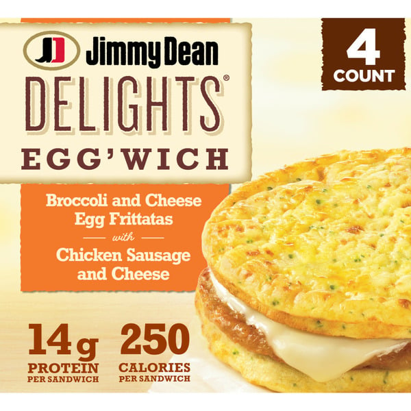 Frozen Breakfast Jimmy Dean Delights® Broccoli Cheese Egg'wich hero