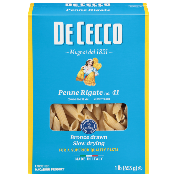 Dry Pasta & Noodles De Cecco Penne Rigate, No. 41 hero