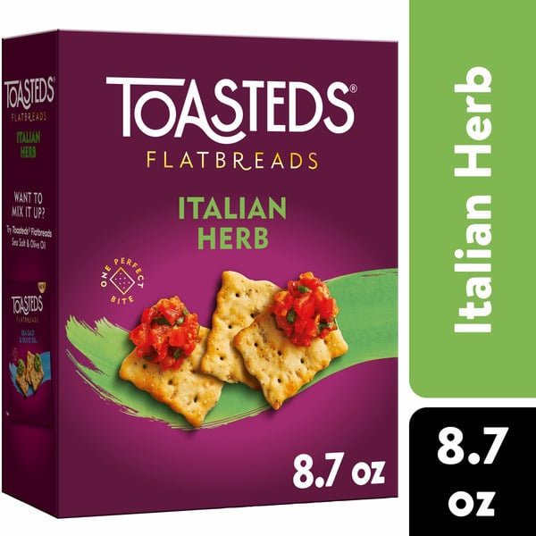 Crackers Toasteds Flatbreads Crackers, Party Snacks, Lunch Snacks, Italian Herb hero