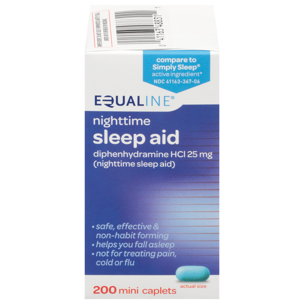 Muscles, Joints & Pain Relief Equaline Sleep Aid, Nighttime, 25 mg, Mini Caplets hero