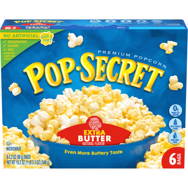 Popcorn & Jerky Pop Secret Extra Butter Microwave Popcorn hero