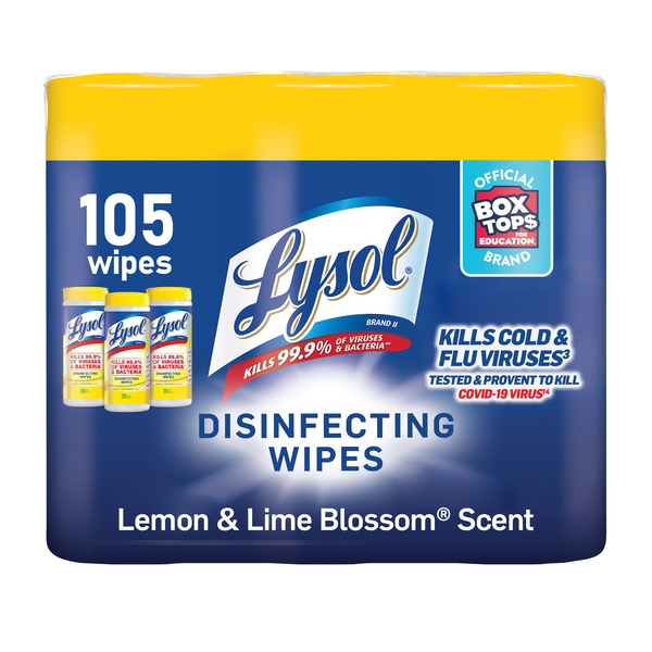 Cleaning Products Lysol Disinfecting Wipes Lemon & Lime Blossom hero