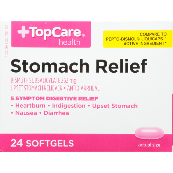 Digestion TopCare Stomach Relief, 262 mg, Softgels hero