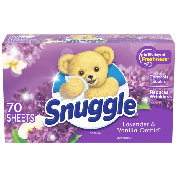 Laundry Snuggle Fabric Softener Dryer Sheets, Lavender & Vanilla Orchid hero