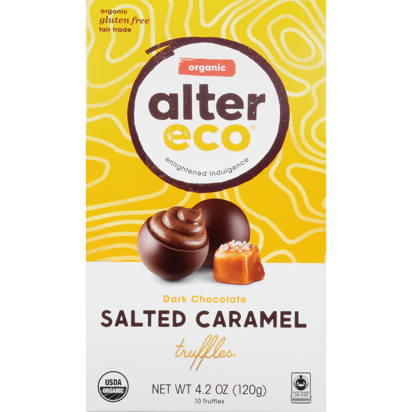 Candy & Chocolate Alter Eco Organic Salted Caramel Chocolate Truffles hero