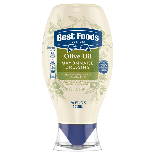 Condiments Best Foods Mayonnaise Dressing With Olive Oil Squeeze hero