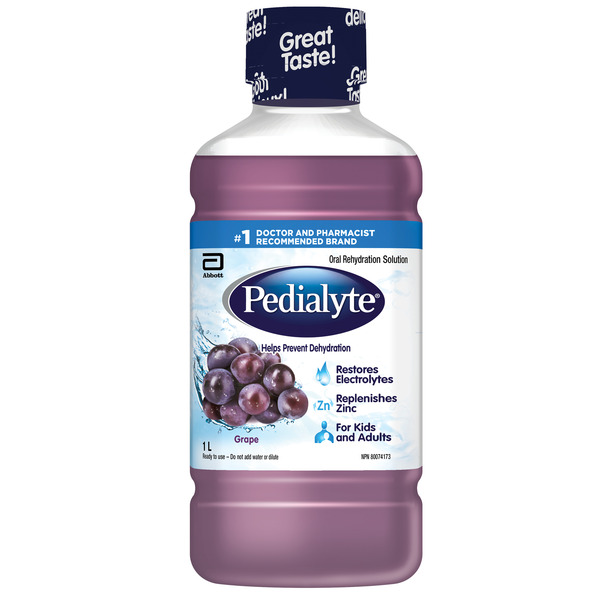 First Aid Pedialyte Electrolyte Solution, Grape hero