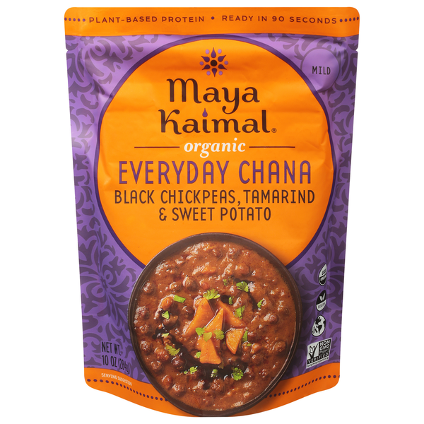 Indian Foods Maya Kaimal Everyday Chana, Organic, Black Chickpeas, Tamarind & Sweet Potato, Mild hero