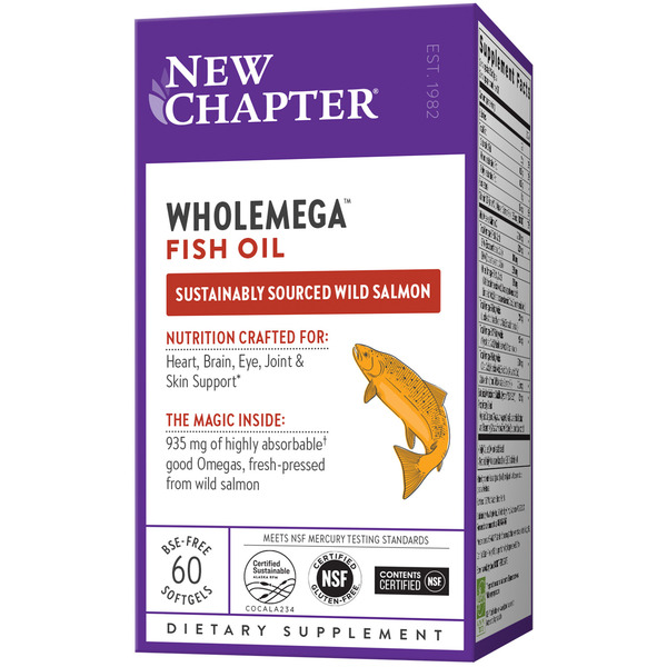 Vitamins & Supplements New Chapter Wholemega Fish Oil, Wild Alaskan Salmon Oil, Sustainably Caught hero