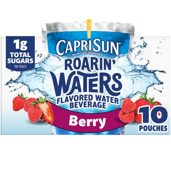 Juice & Nectars Capri Sun Berry Rapids Naturally Flavored Kids Water Beverage Drink Pouches hero