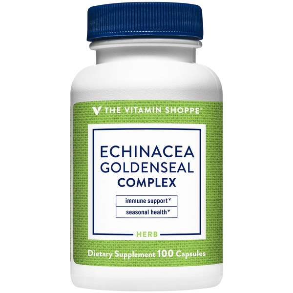 Immune Support The Vitamin Shoppe Echinacea Goldenseal Complex (100 Capsules) hero