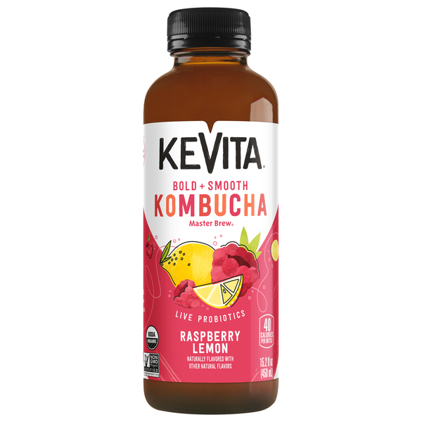 Kombucha KeVita Kombucha, Raspberry Lemon, Master Brew hero