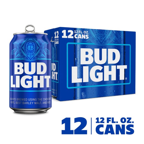 Domestic Beer Bud Light American Lager Beer 12 Pack, 12 fl oz Cans hero