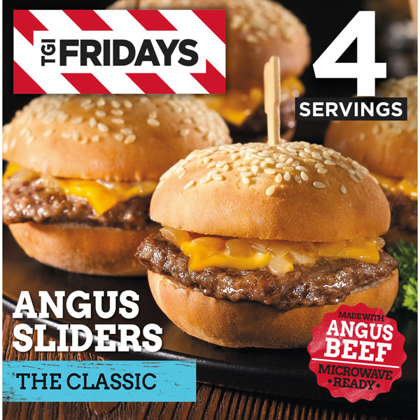 Frozen Meals TGI Fridays The Classic Angus Cheeseburger Sliders Frozen Snacks hero