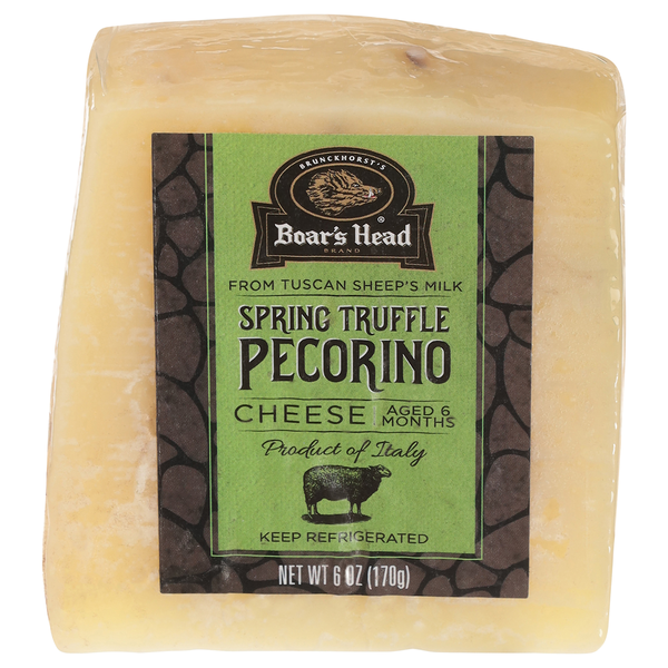 Specialty Cheeses Boar's Head Spring Truffle Pecorino Cheese hero