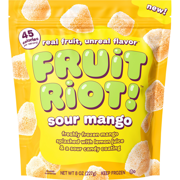 Fruit Riot sour candy mango hero