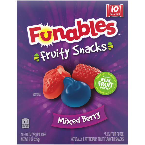 Fruit & Vegetable Snacks Funables Fruity Snacks Mixed Berry Flavored Snacks hero