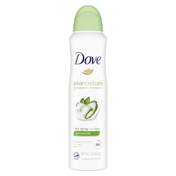 Deodorants Dove Dry Spray Antiperspirant Deodorant Cool Essentials hero