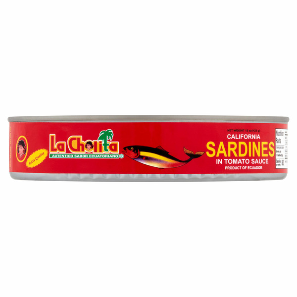 Canned Meat, Seafood & Beans La Cholita California In Tomato Sauce Sardines hero