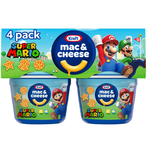 Instant Foods Kraft Mac & Cheese Microwavable Dinner with Super Mario Power-Up Pasta Shapes hero