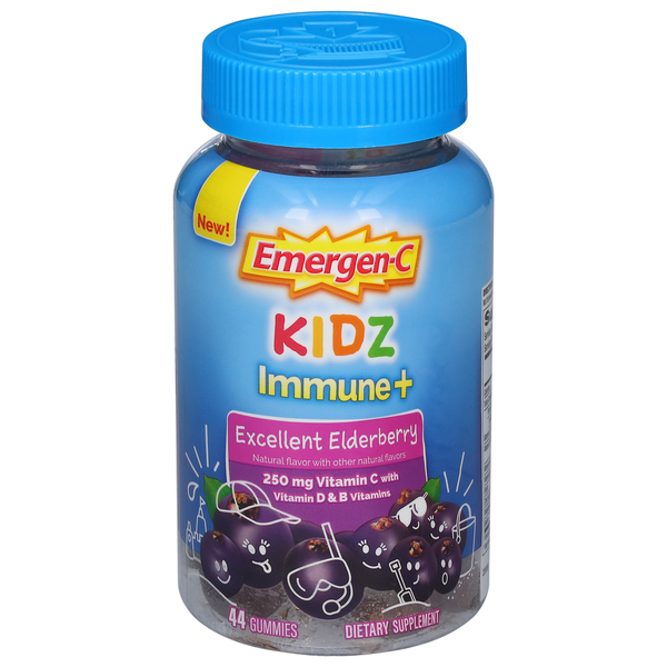 Emergen-C Immune+, Excellent Elderberry, Kidz hero