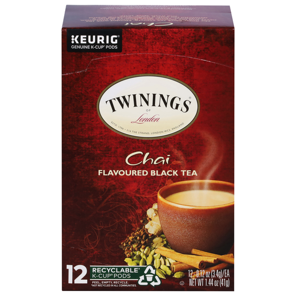 Tea Twinings Black Tea, Chai, K-Cup Pods hero