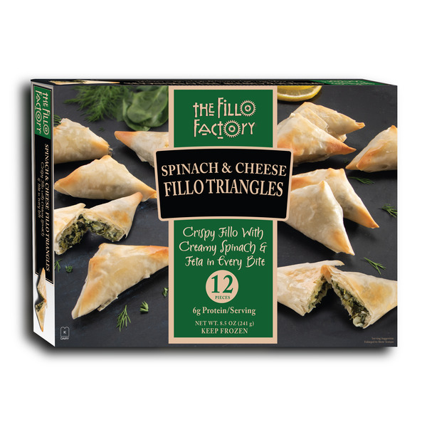 Frozen Appetizers & Sides The Fillo Factory Spinach & Feta Fillo Triangles, Spanakopita hero