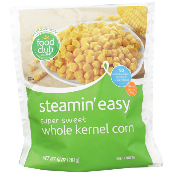 Frozen Produce Food Club Steamin' Easy, Super Sweet Whole Kernel Corn hero