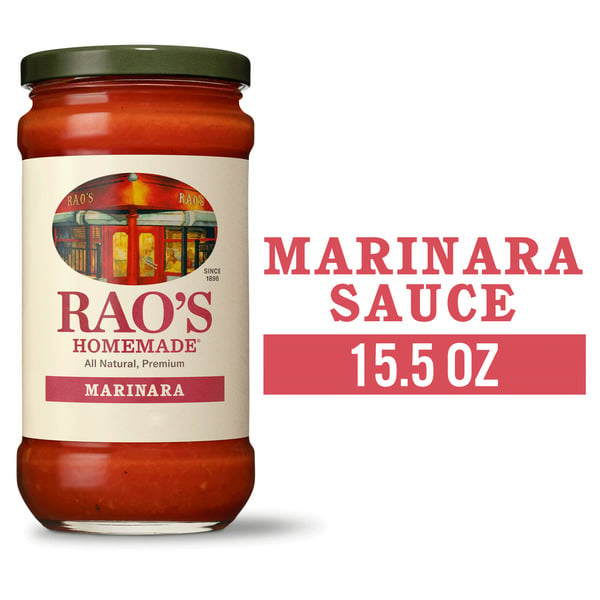 Pasta Sauce Rao's All Natural Premium Quality Marinara Sauce hero