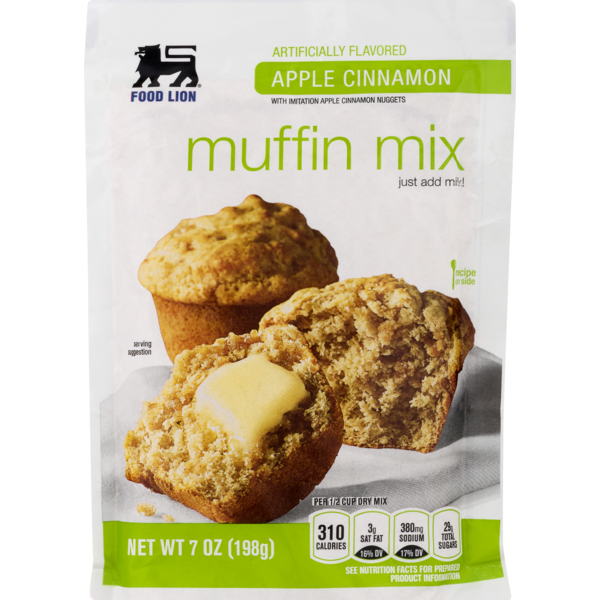 Doughs, Gelatins & Bake Mixes Food Lion Apple Cinnamon Muffin Mix hero