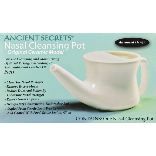 Cold, Flu & Allergy Ancient Secrets Nasal Cleansing Pot, Original Ceramic Model hero