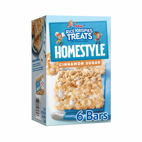 Cereal Rice Krispies Treats Homestyle Marshmallow Snack Bars, Kids Snacks, Lunch Snacks, Cinnamon Sugar hero