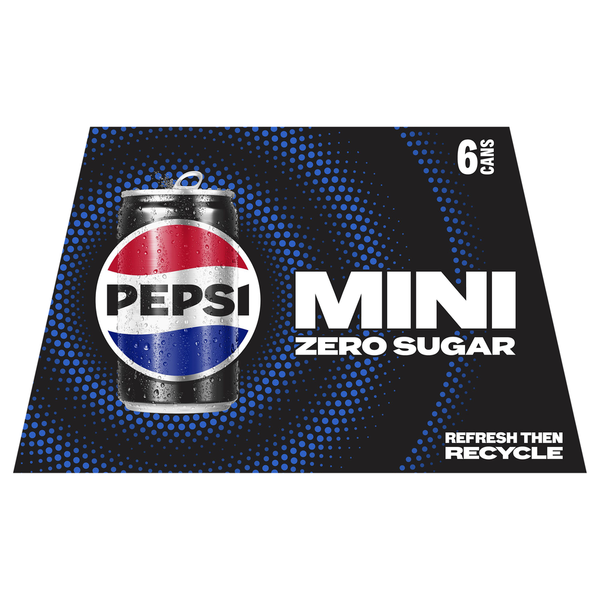 Soft Drinks Pepsi Soda, Zero Sugar, Mini hero