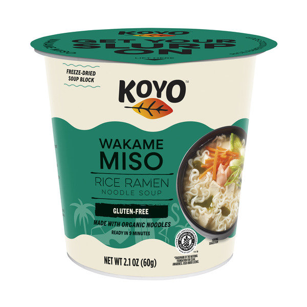 Asian Foods KOYO Wakame Miso Rice Ramen Noodle Soup hero