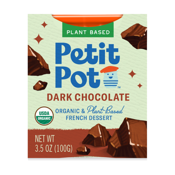 Bakery Desserts Petit Pot Plant-Based Dark Chocolate, Organic French Dessert hero